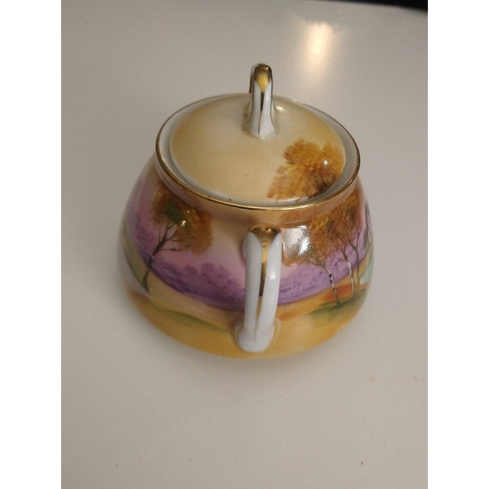 Vintage Hand painted Porcelain sugar dish - Picture 2 of 9